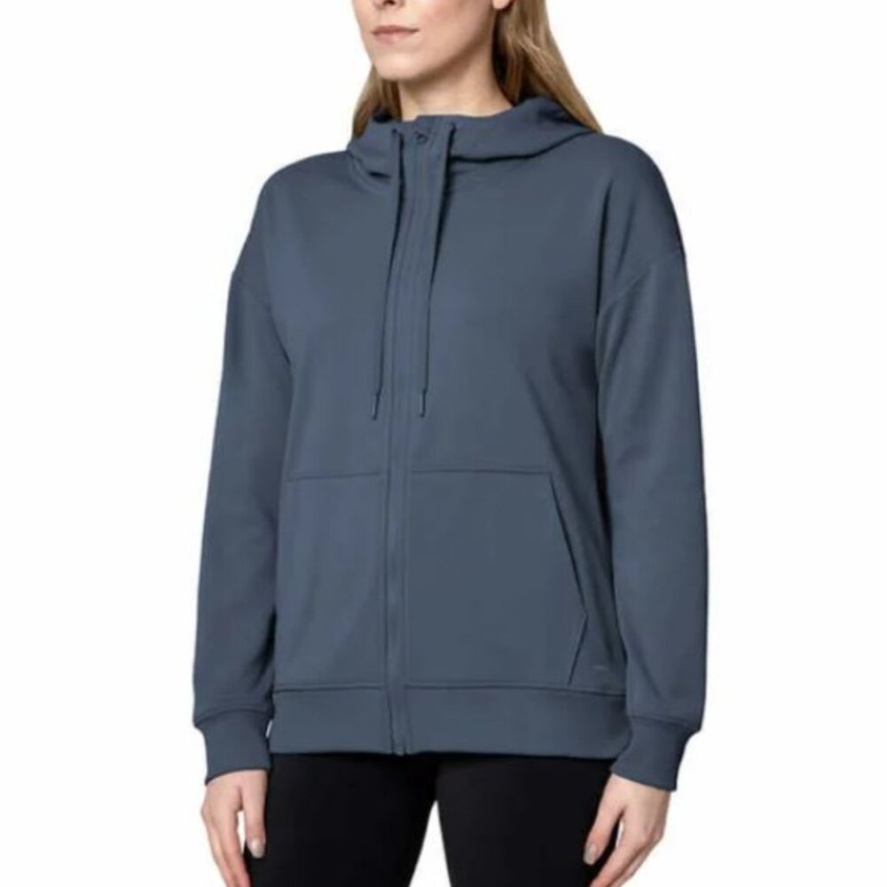 NWT Mondetta Ladies' Performance Full Zip Hoodie-China Blue-XL